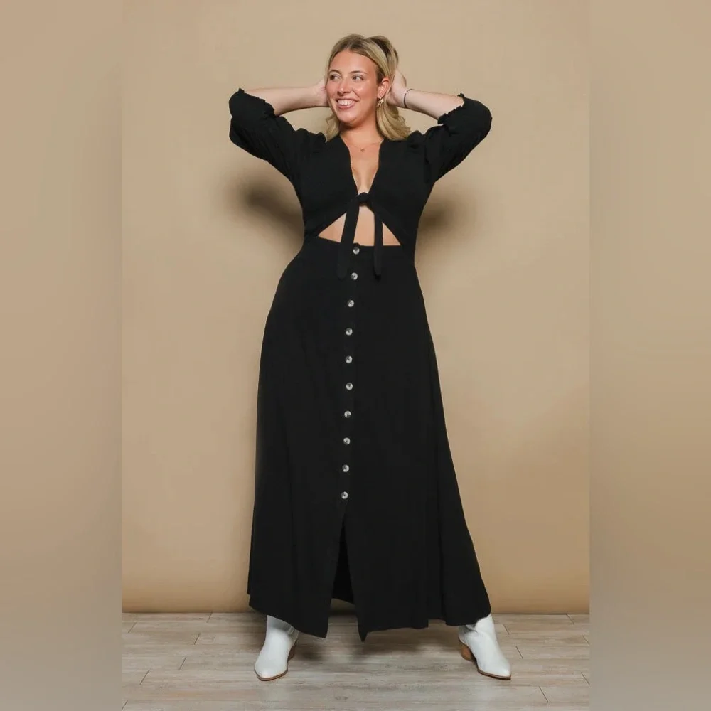 Free People STRING OF HEARTS Cutout Maxi Dress - Picture 5 of 7